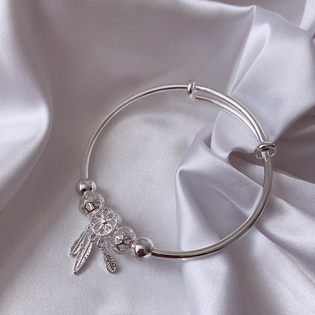 Lắc tay bạc nữ 925, vòng tay nữ bạc nhã nhặn, cá tính SUNF02 | BigBuy360 - bigbuy360.vn