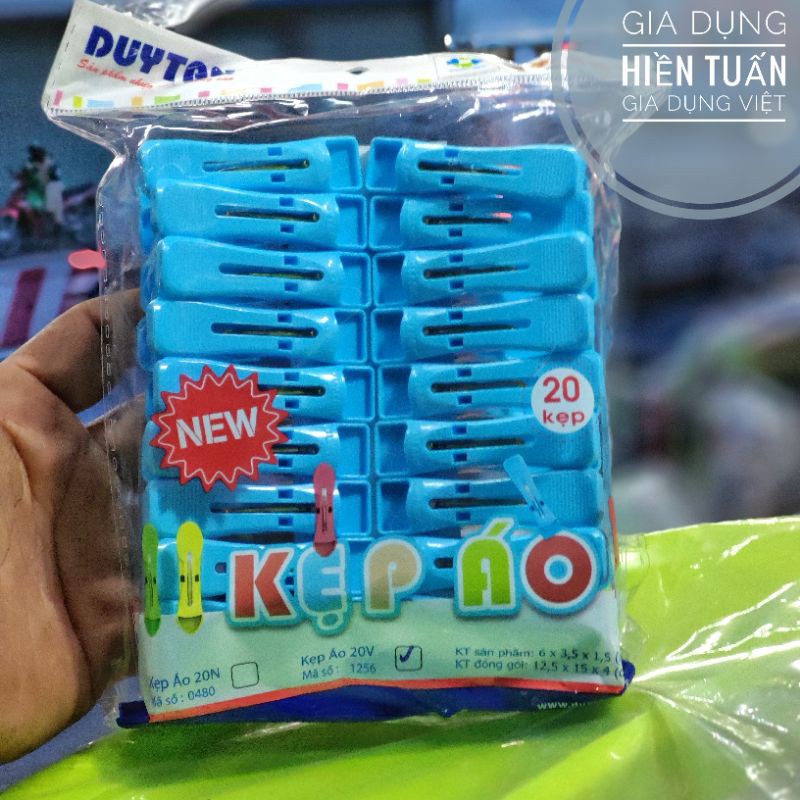 KẸP ÁO NHỰA DUY TÂN VỈ 20 CÁI
