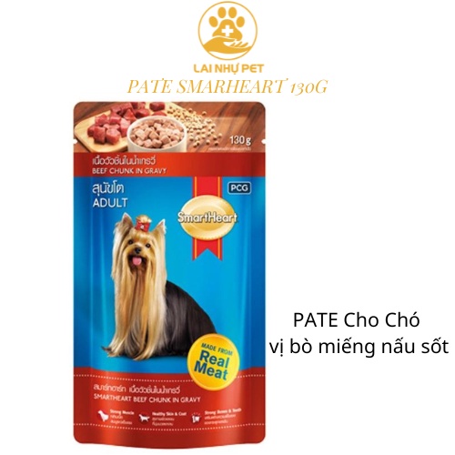 Pate smartheart dành cho chó con và chó trưởng thành 130g - thức ăn pate cho chó LAI NHỰ PET
