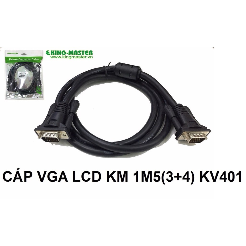 CÁP VGA LCD KINGMASTER KM 3+4 TỪ 1.5M ĐẾN 20M 1.5M KV 401 , 3M KV 402, 5M KV 403, 10M KV 404