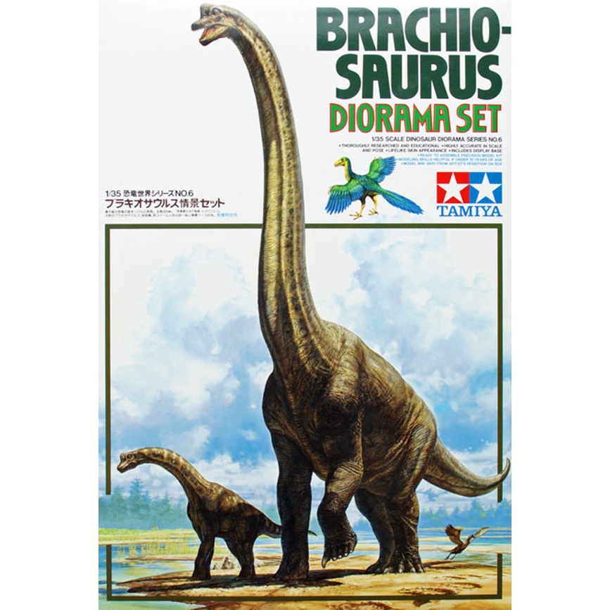 Mô hình lắp ráp khủng long 1/35 SCALE BRACHIOSAURUS DIORAMA SET 60106 TAMIYA