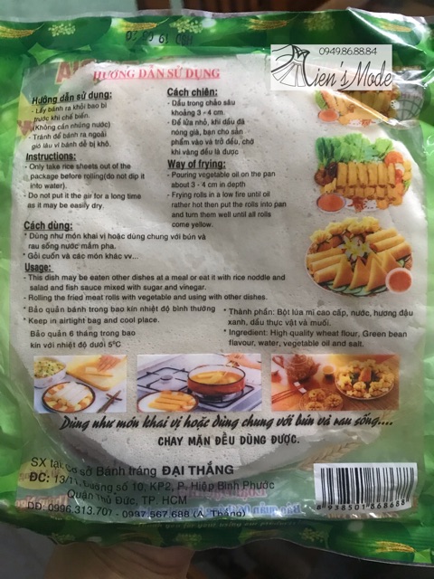 Bánh Tráng Đậu Xanh Bò Bía 30 lá