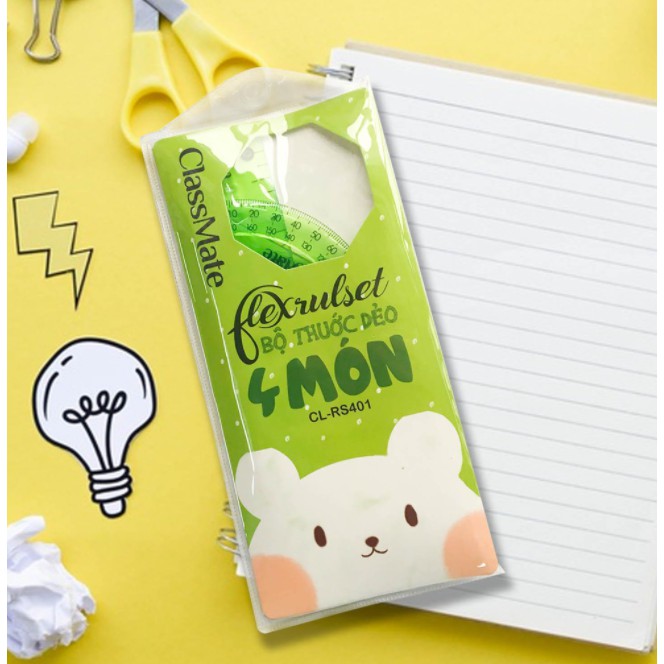 Bộ Thước Dẻo Class Mate 15cm An Toàn Tiện Lợi Cho Bé Học Tập TEKO