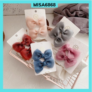Set 2 kẹp tóc nơ thời trang đáng yêu