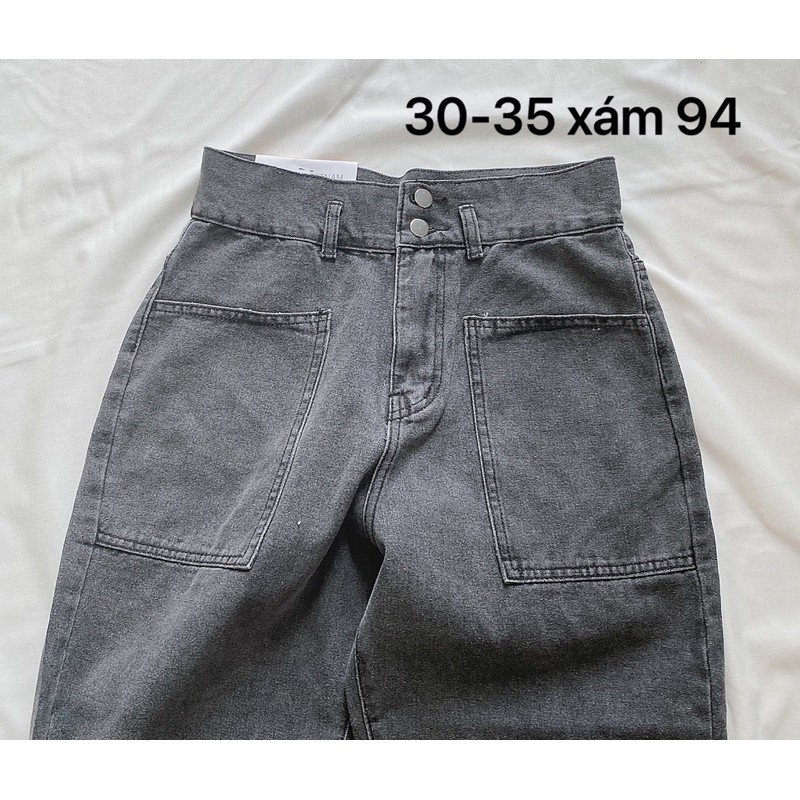 Quần baggy jean nữ Ms94 ✈️FREESHIP✈️ quần baggy jean nữ lưng cao size đại 2 túi kiểu hàng VNXK thời trang bigsize 2KJean | BigBuy360 - bigbuy360.vn