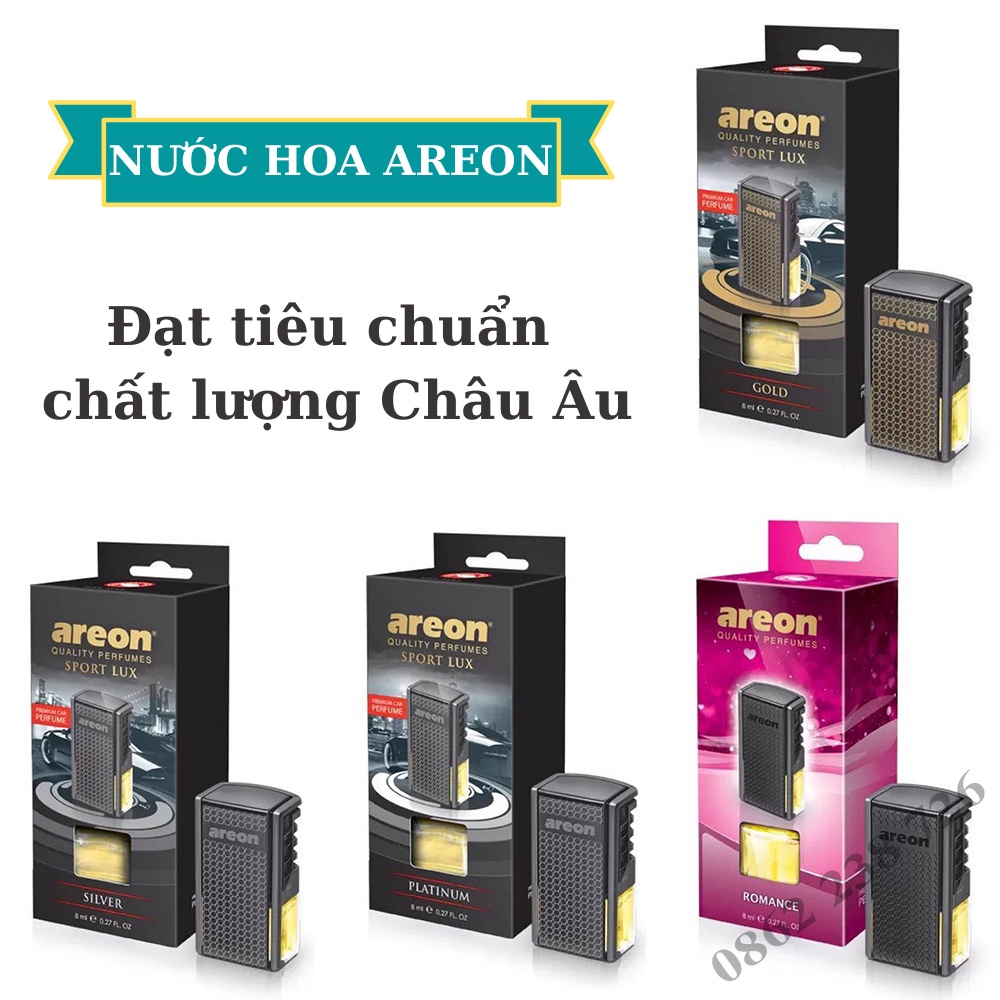 Nước hoa ô tô AREON tinh dầu kẹp cửa gió ô tô xe hơi chính hãng khử mùi chống say xe hiệu quả