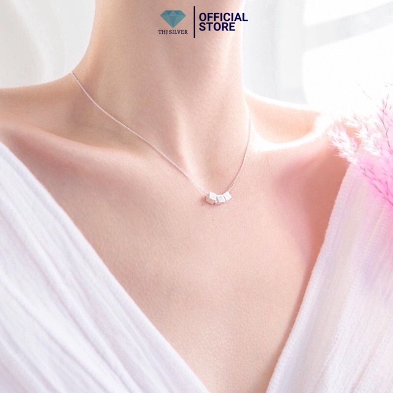 Dây chuyền nữ lập phương bạc ta cá tính sáng đẹp