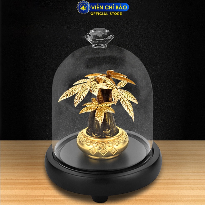 Vía Thần Tài Cây kim ngân (cỡ nhỏ) dát vàng 24K quà tặng cao cấp trang trí nhà cửa thương hiệu Viễn Chí Bảo M600074