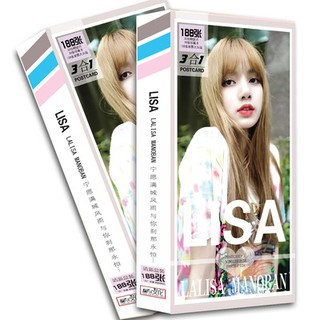 poscard hộp ảnh ngôi sao  Lisa Blackpink ảnh thiệp đẹp dành cho fan hâm mộ