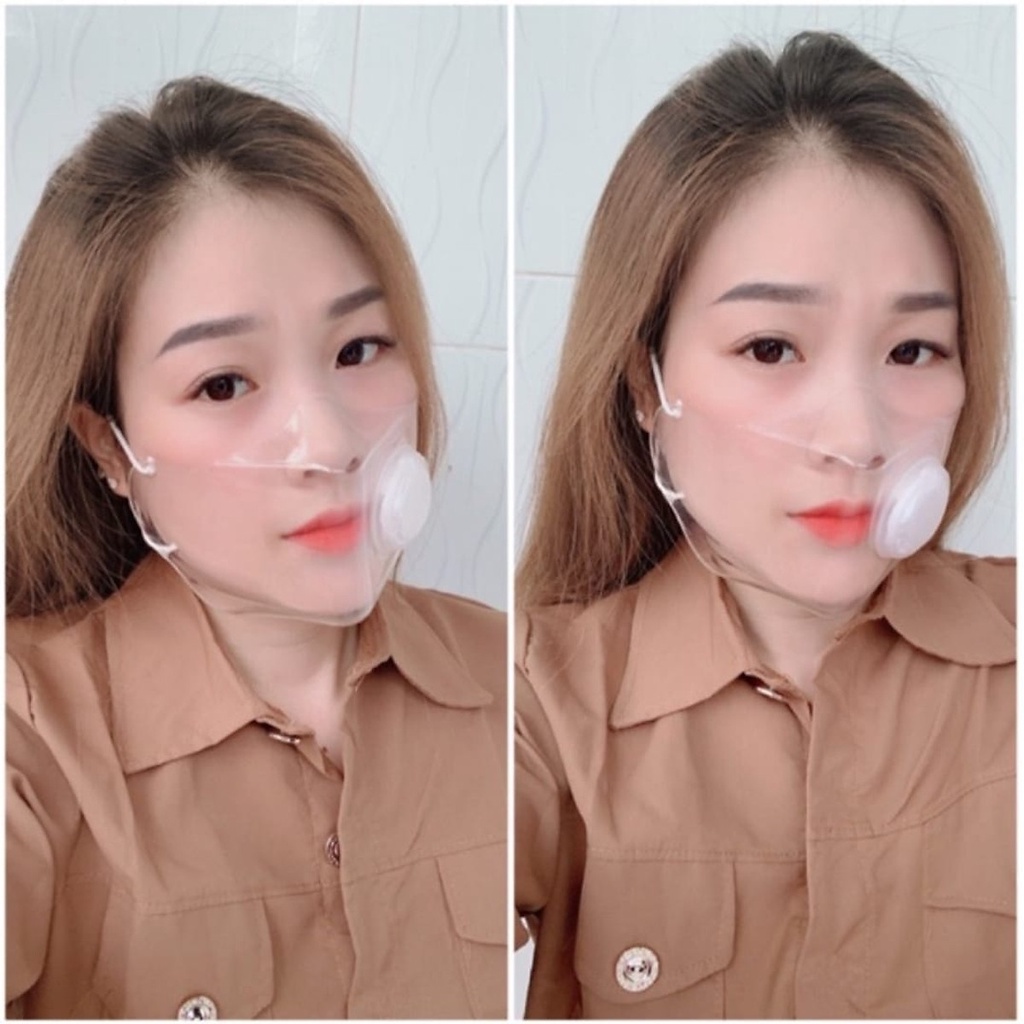 Khẩu Trang Nhựa Màu Trắng Trong Dùng Cho Nữ (Chính Hãng)