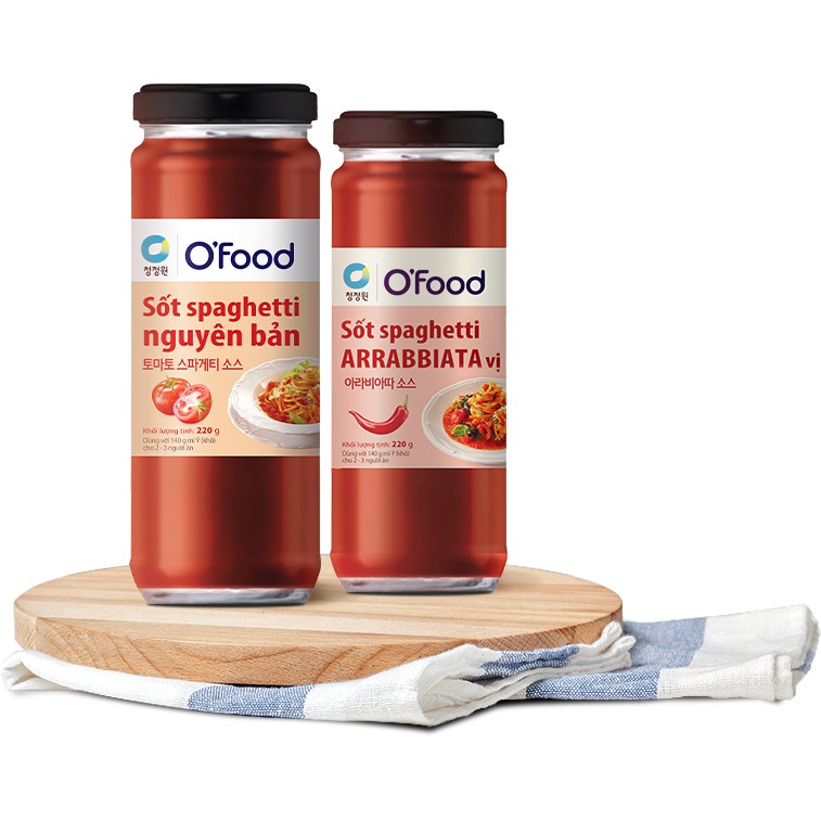 Sốt mì trộn Ofood, Sốt spaghetti ăn liền, Sốt mì ý chuẩn vị, ngon chai 220g