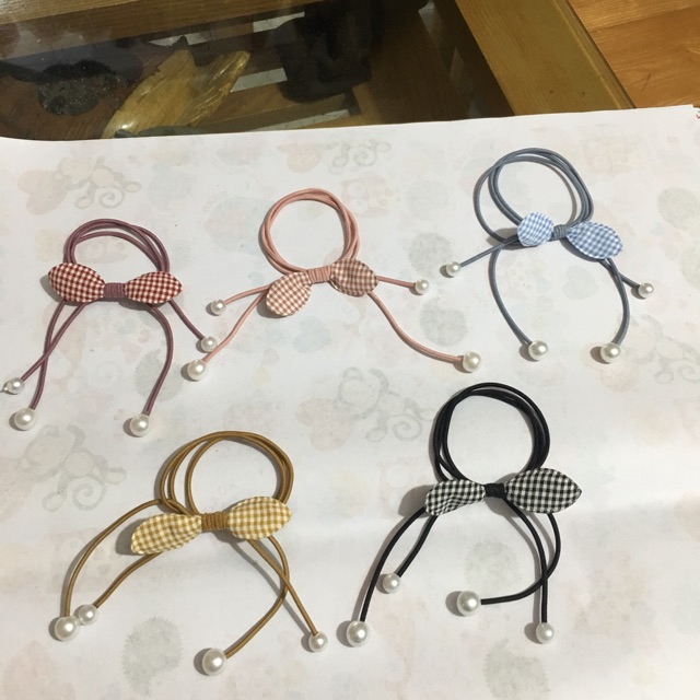 Combo 2 dây chun buộc tóc nơ cao cấp Hàn Quốc