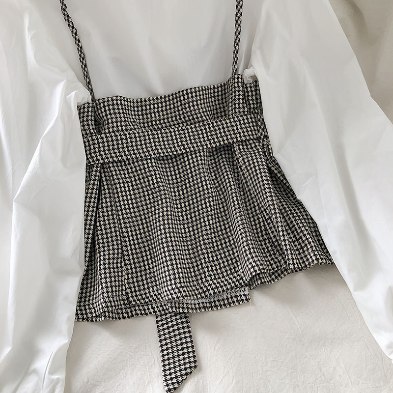 IELGY Áo Sơ Mi Giả Hai Mảnh Màu Sắc Tương Phản Thời Trang Mùa Thu Cho Nữ