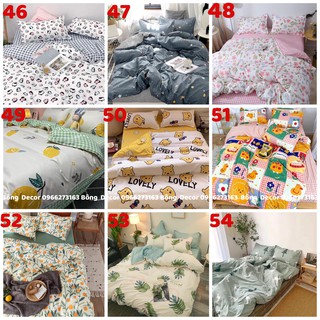 Bộ Chăn Ga Gối Cotton Poly Chăn Phao Dày Dặn Mềm Mịn