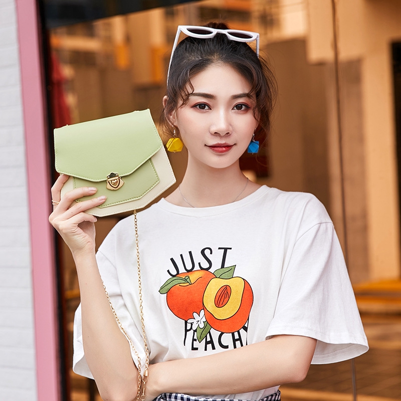 Túi đeo chéo dây kim loại phong cách Hàn Quốc thanh lịch dành cho nữ