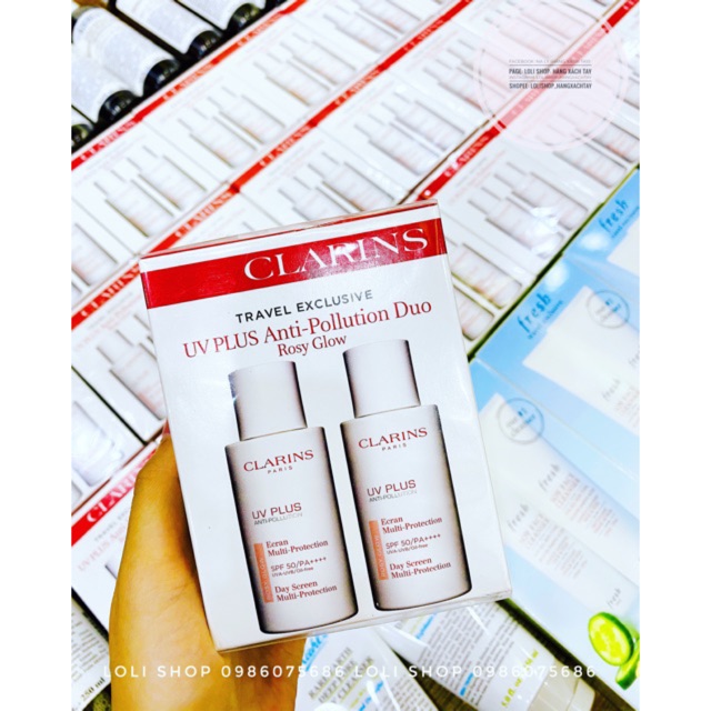 Clarins Kem Chống Nắng  Clarins Rosy Glow, Rose, Translucent - 50ml