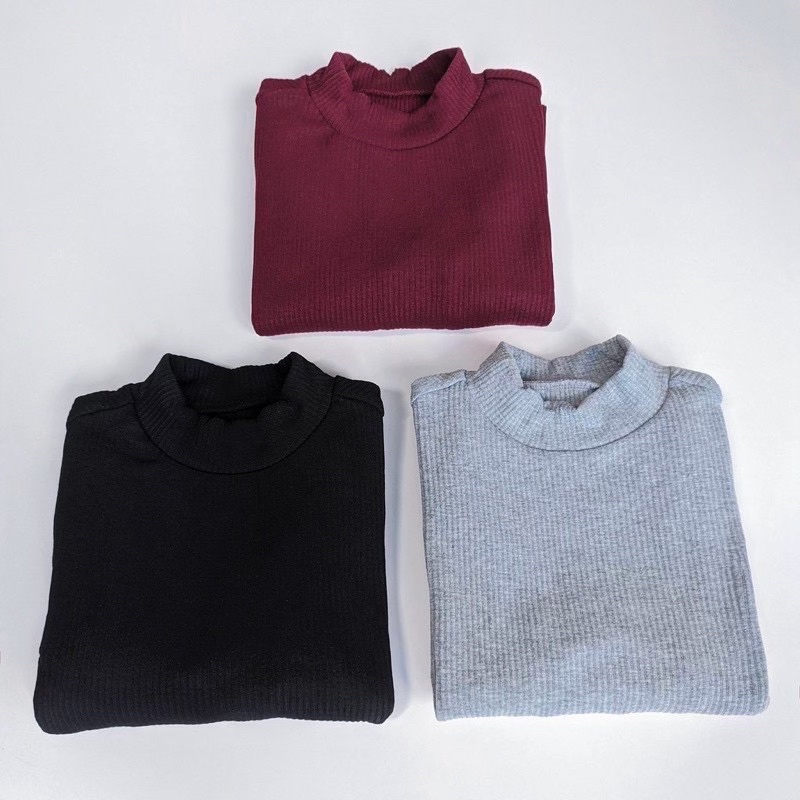 Áo thun len cổ cao xuất Hàn (3 màu)