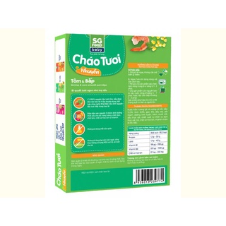 Cháo tươi nhuyễn tôm & bắp