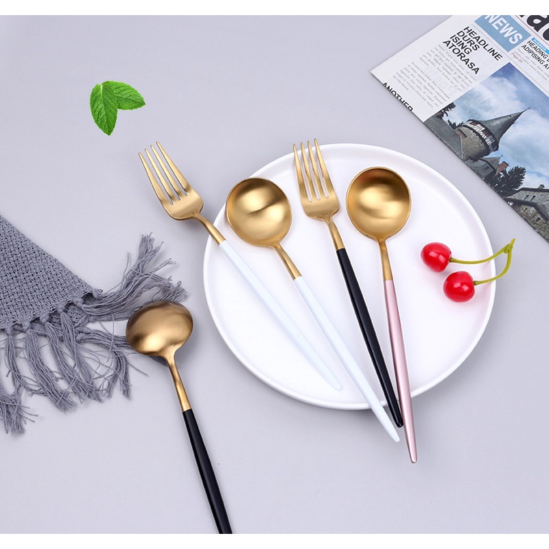 BỘ MUỖNG NĨA PHONG CÁCH CHÂU ÂU TRANG TRÍ BẾP CHỤP HÌNH ĐẠO CỤ CHỤP ẢNH SẢN PHẨM