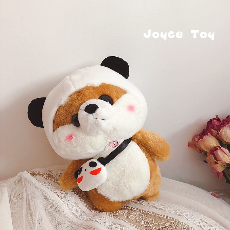 Gấu bông Panda Shiba Inu bằng lông dễ thương cho trẻ em