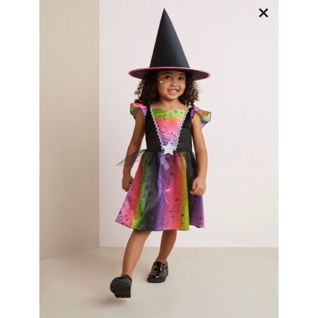 Bộ hoá trang Halloween phù thuỷ nhỏ Rainbow nhập UK có sẵn
