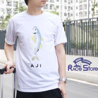 Áo thun Unisex nam nữ hình con cá R14 cotton form chuẩn đẹp cá tính