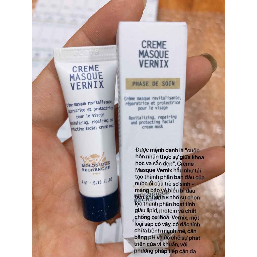 Creme masque Vernix mini kem tăng cường bảo vệ trẻ hoá và phục hồi