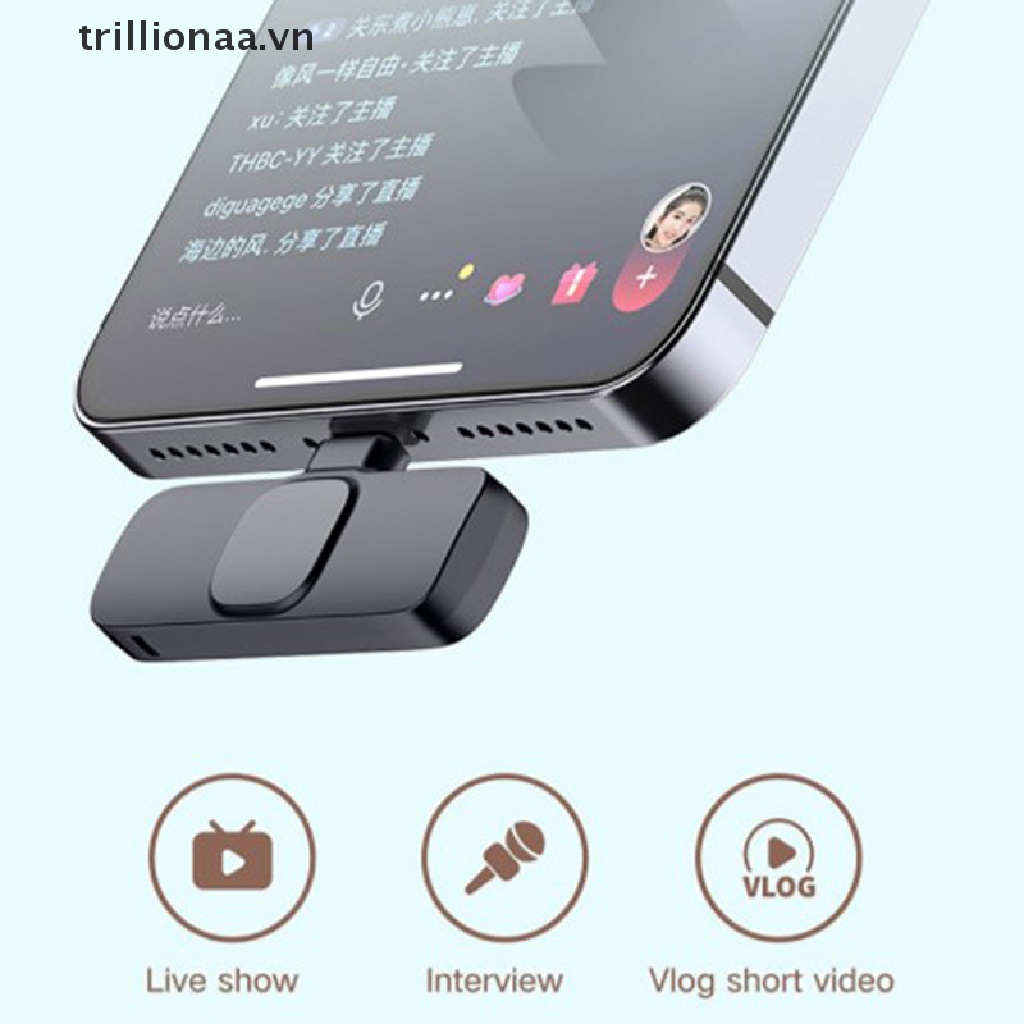 Micro Không Dây Trillionaa Di Động Cắm Thu Âm Video Mới