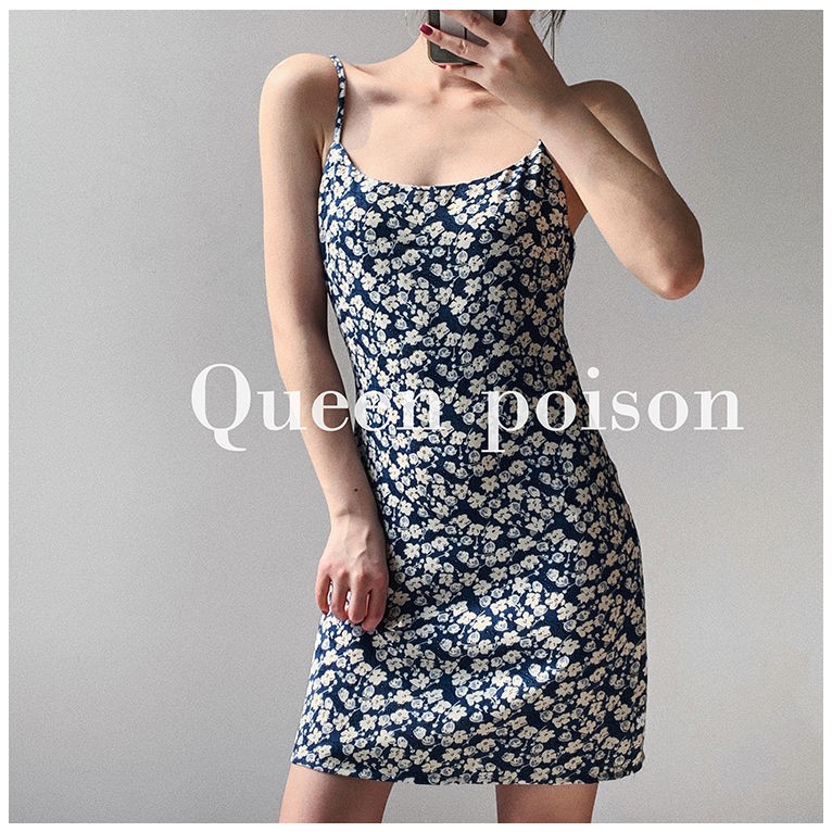 Váy/Đầm hoa cúc nhí 2 dây nữ, phong cách retro, Váy Dress by Jenny D02