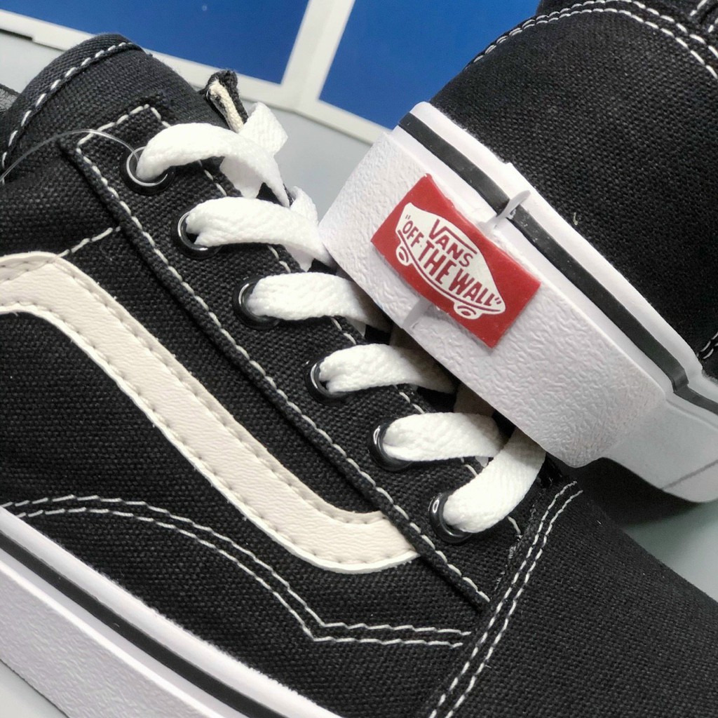 Giày Old Skool đen trắng nam nữ đế cao su siêu bền [Fullbox xanh] | BigBuy360 - bigbuy360.vn