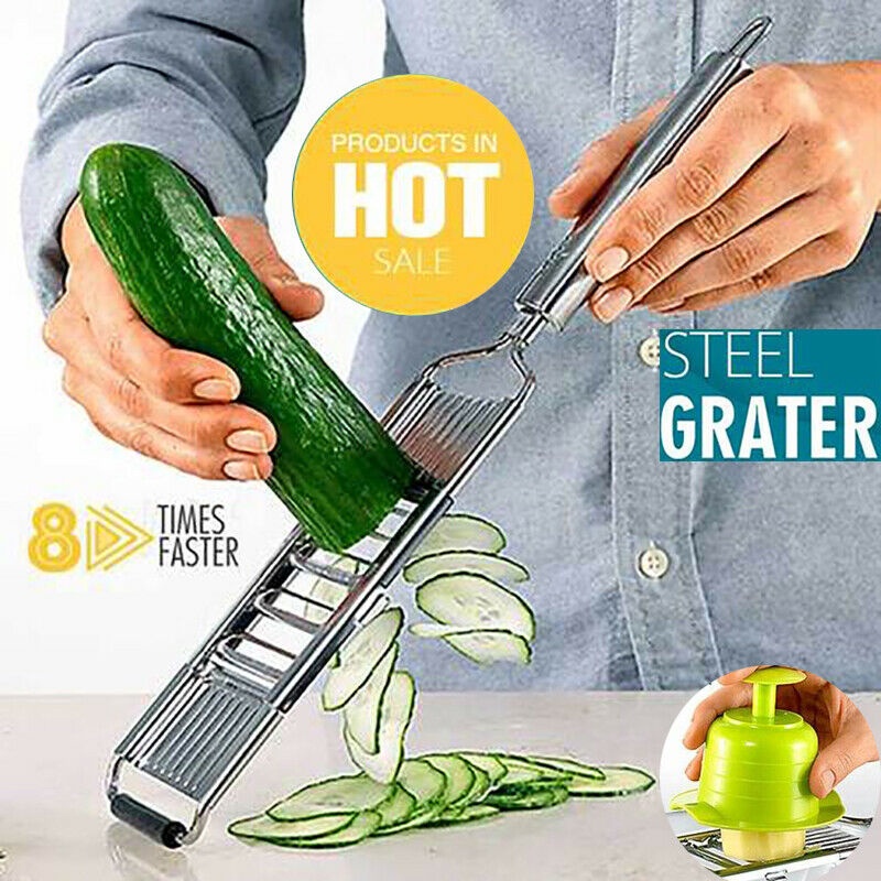 A Set of 3 Dụng Cụ Bào Rau Củ Quả Đa Năng Chất Liệu Thép Không Gỉ Mjy5