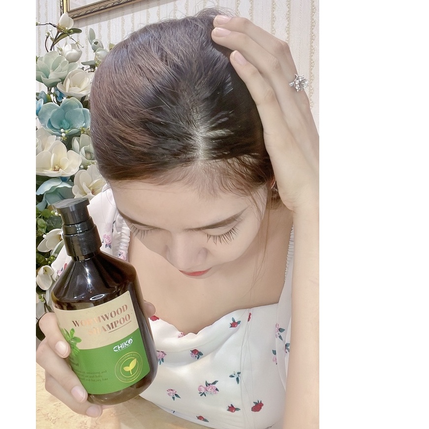 Combo cặp dầu gội đầu thảo dược nhân sâm ngải cứu chính hãng Chiko 500ml