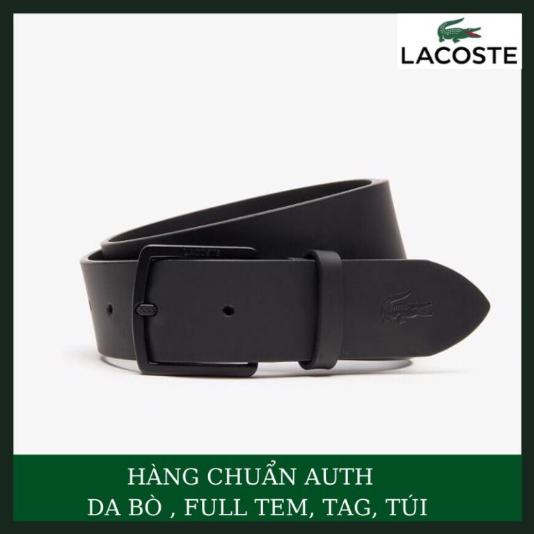 Dây lưng Lacotse trơn da bò - Thắt lưng nam Lacoste trơn hàng xuất xịn cao cấp