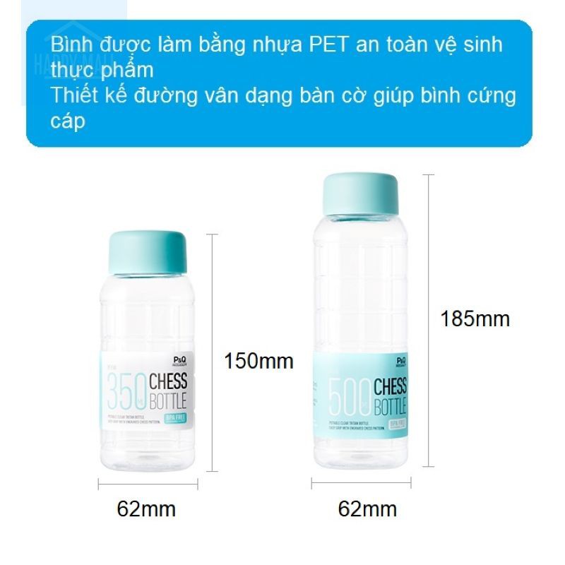 Bình đựng nước Lock&amp;Lock Chess Bottle chất liệu PET BPA Free HAP815 HAP81