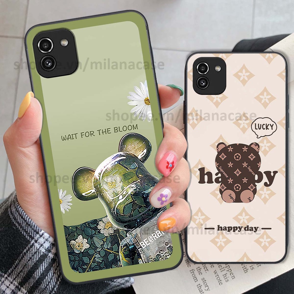 Ốp Samsung A03 gấu be@rBrick gấu Teddy Kaws siêu đẹp, phong cách, cá tính