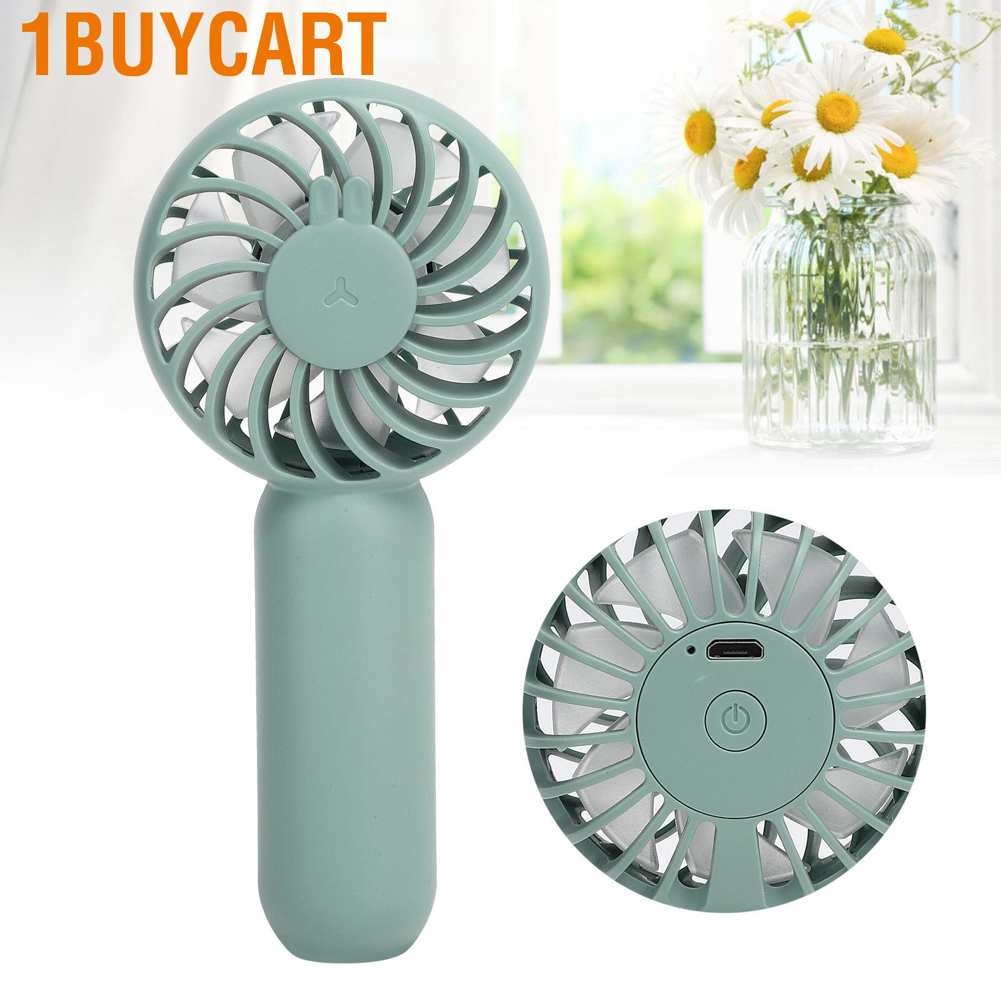 1buycart Portable Cute USB Charging Handheld Fan 3 Speed Adjustable For Travel Office