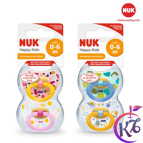 Bộ 2 ty ngậm cao su NUK Classic cho bé 0-6 tháng (2 cái/hộp) - NU01474 - ti giả cho trẻ sơ sinh