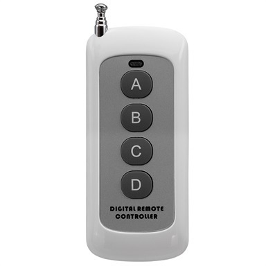 Tay Remote điều khiển từ xa 4 nút ABCD, kèm Pin 23A, màu TRẮNG