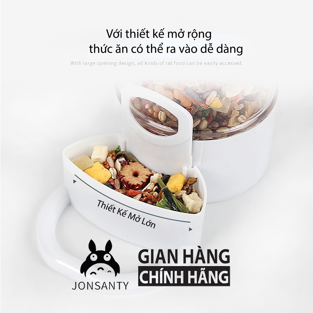 Khay đựng đồ ăn thông minh tự động cho chuột hamster ăn hãng JONSANTY hộp cung cấp đồ ăn tiện lợi dung lượng lớn