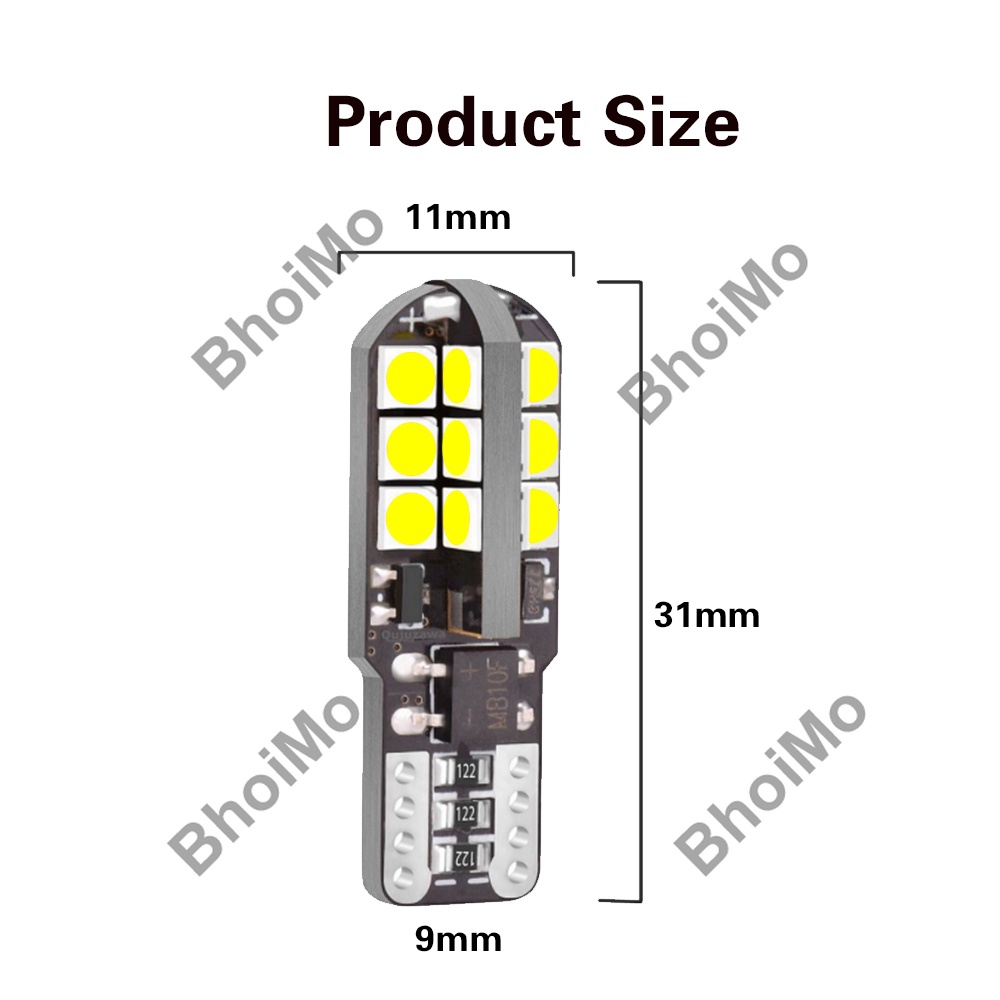 Bóng Đèn Led Canbus 4w 24smd T10 3030 W5W 194 Dc12V 6000k Cho Xe Hơi / Xe Tải