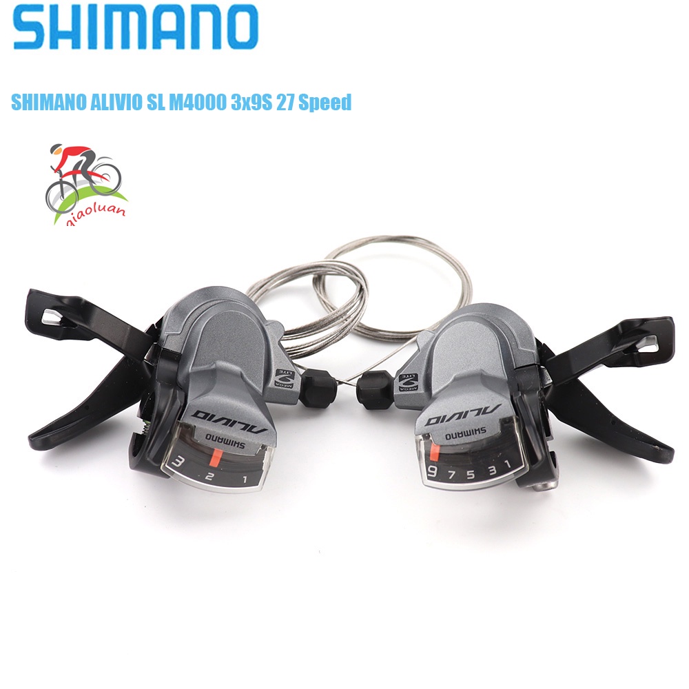 SHIMANO Bộ Kích Hoạt Cần Gạt Số Tốc Độ ALIVIO SL M4000 3X9S 27 Left & Right, Với Bên Trong Cáp-168-Digital