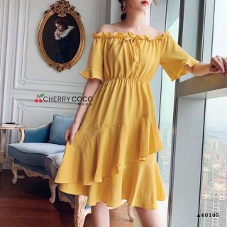 Váy trễ vai vàng