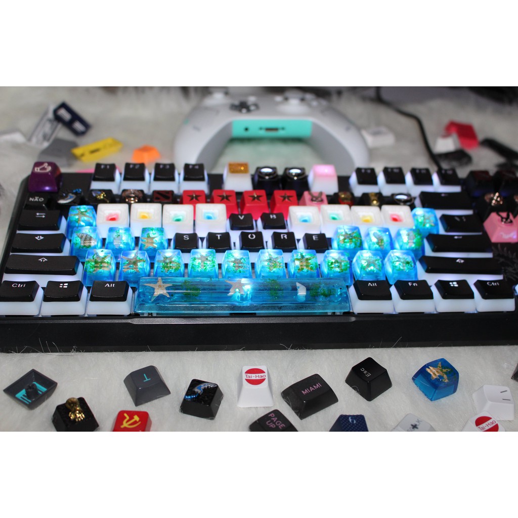 Keycap nút nhựa resin artisan chủ đề đại dương