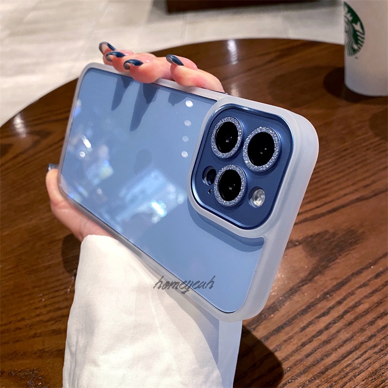 Ốp Điện Thoại Cứng Trong Suốt Chống Sốc Lấp Lánh Sang Trọng Cho iPhone 11 12 13 Pro Max