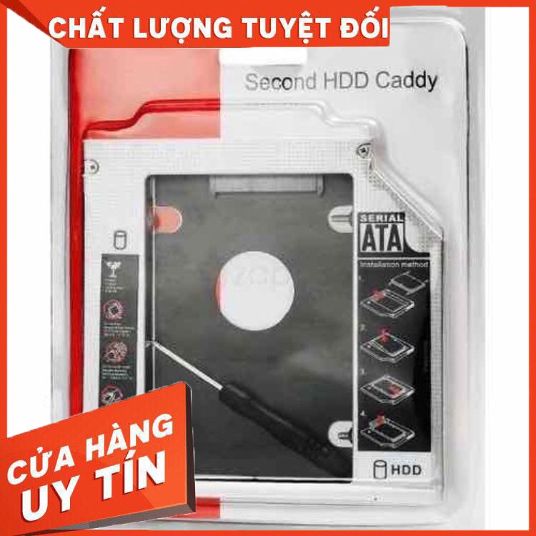 [HDMusictechnology] Khay HDD Laptop 12.7 Dày - Caddy bay laptop 12.7mm - Caddy bay laptop 12.7mm