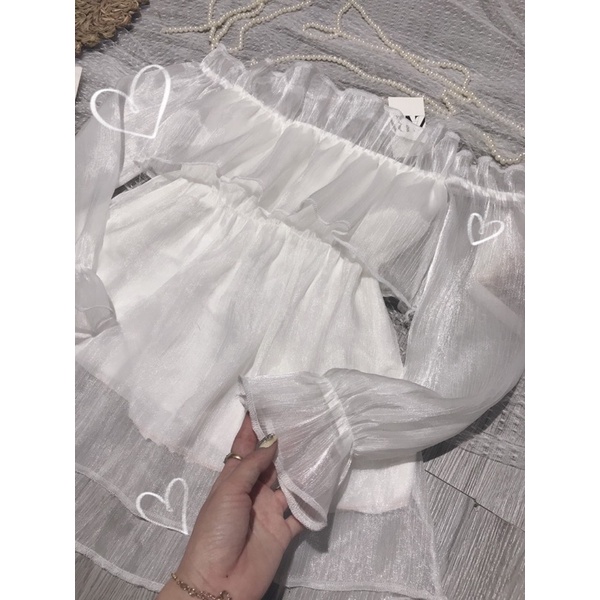 [Rẻ vô địch] Áo trễ vai công chúa hàng hai lớp freesize 38-65kg