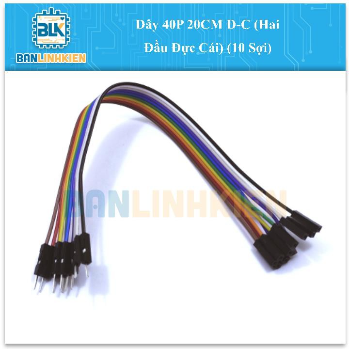 Combo 10 Sợi Dây Cắm Board Test Nhiều Màu 20CM Đực Cái