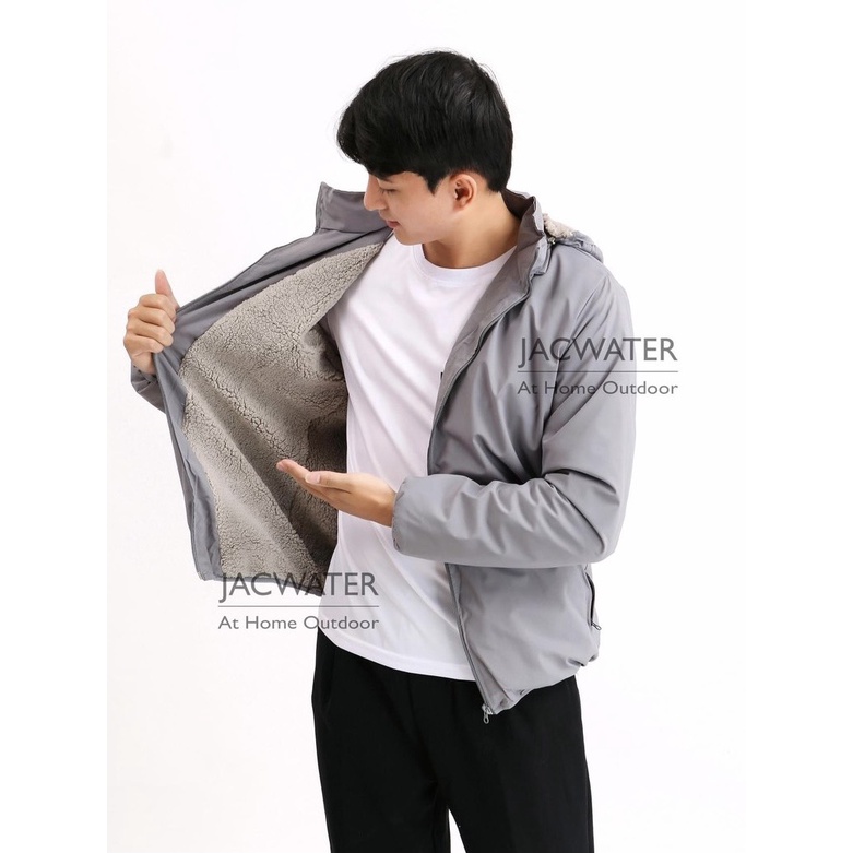 Áo Gió Lót Lông Cừu Vải Format Tráng Bạc Kujo Fashion