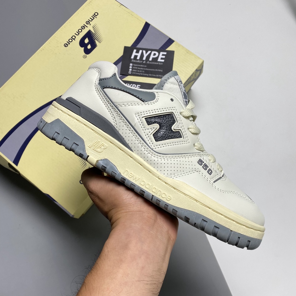Giày New Balance 550 ALD White Grey (NB550 xám trắng) - Hype Sneaker | Phiên high quality