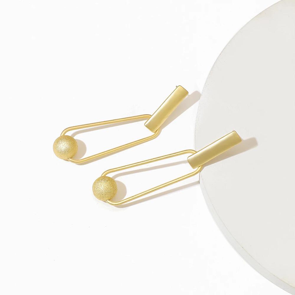 Bông Tai VANES1 Đính Bóng Kim Loại Phong Cách Hàn Quốc Mờ / Matte